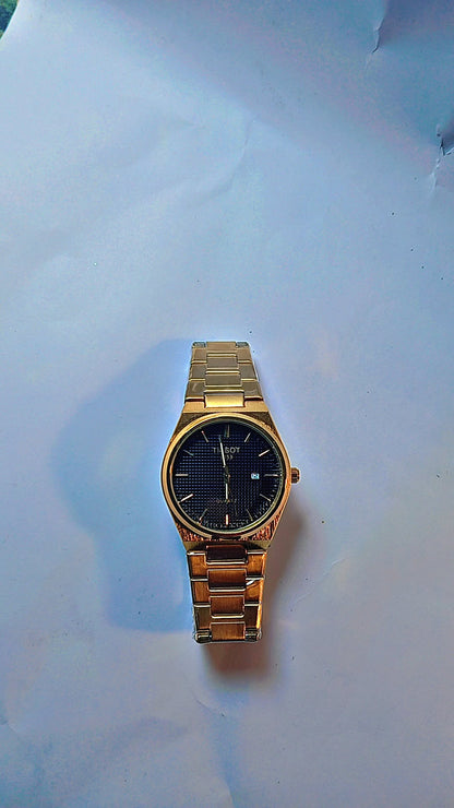 TISSOT PRESTIGE COLLECTION - BLACK & GOLD ELEGANCE