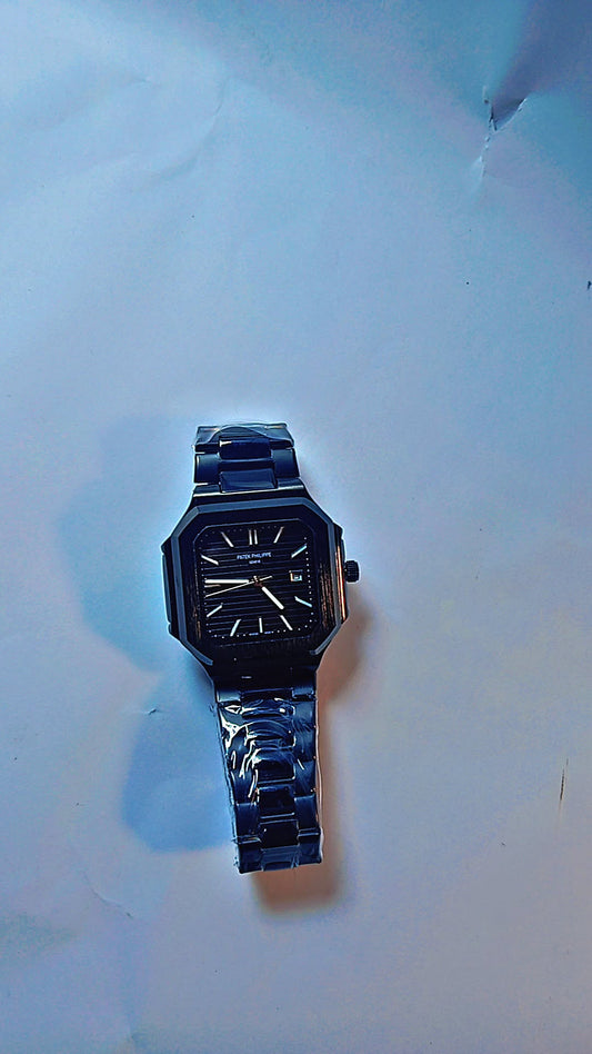 PATEK PHILIPPE MEN’S SQUARE WATCH – FULL BLACK EDITION