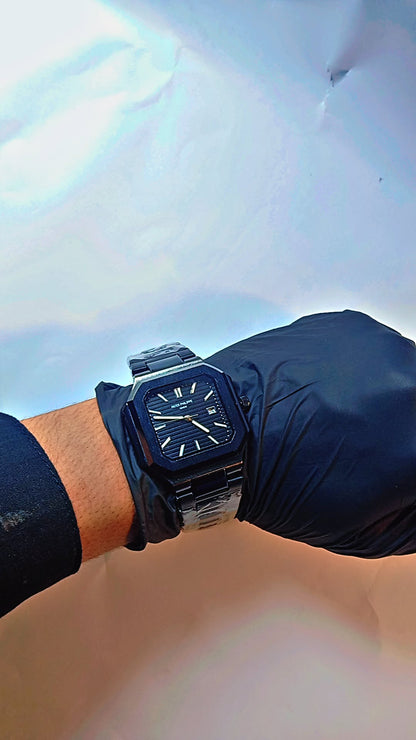 PATEK PHILIPPE MEN’S SQUARE WATCH – FULL BLACK EDITION